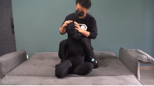 全身タイツ ストッキング 人犬
